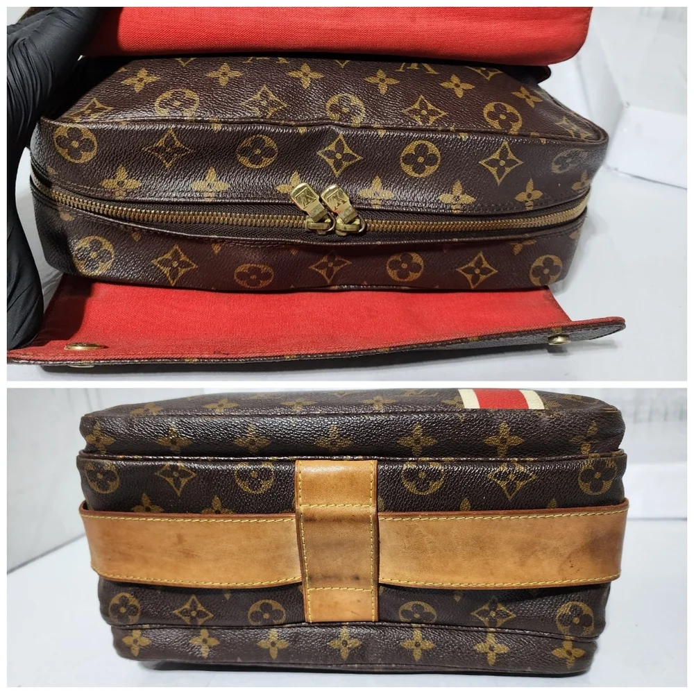 LOUIS VUITTON Monogram Canvas Naviglio Messenger/Crossbody Bag Brown